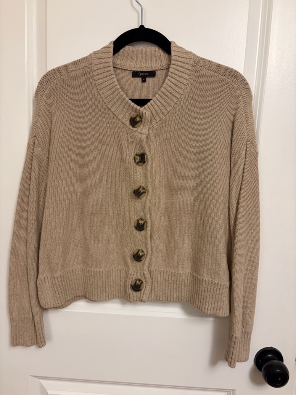 Quince 100% Organic Cotton Cropped Cardigan